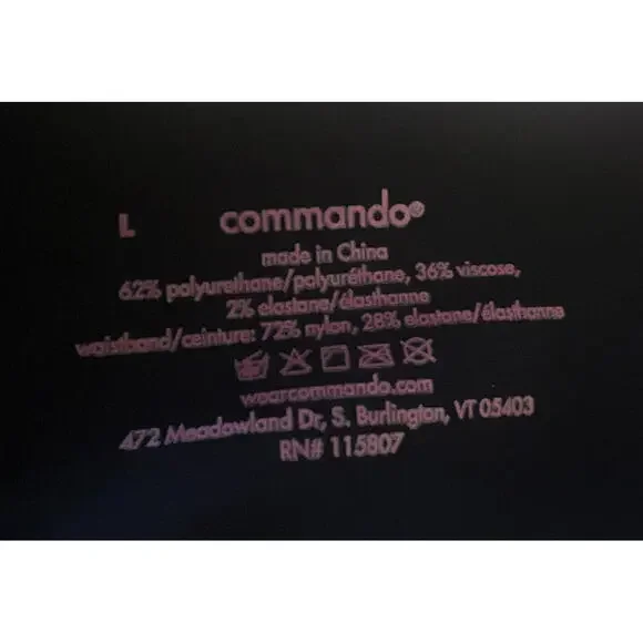 New Commando Control Top Faux Patent Leather Leggings In Burgundy Sz L Retail$98 - Picture 4 of 4